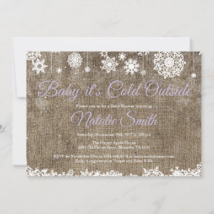Invitación Bebé, hace frío afuera, ducha de bebé de invierno