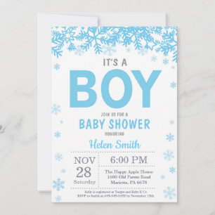 Invitación Bebé, hace frío afuera, ducha de bebé de niño invi