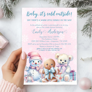 Invitación Bebé, Hace Frío Afuera Ducha de Invierno para Bebé