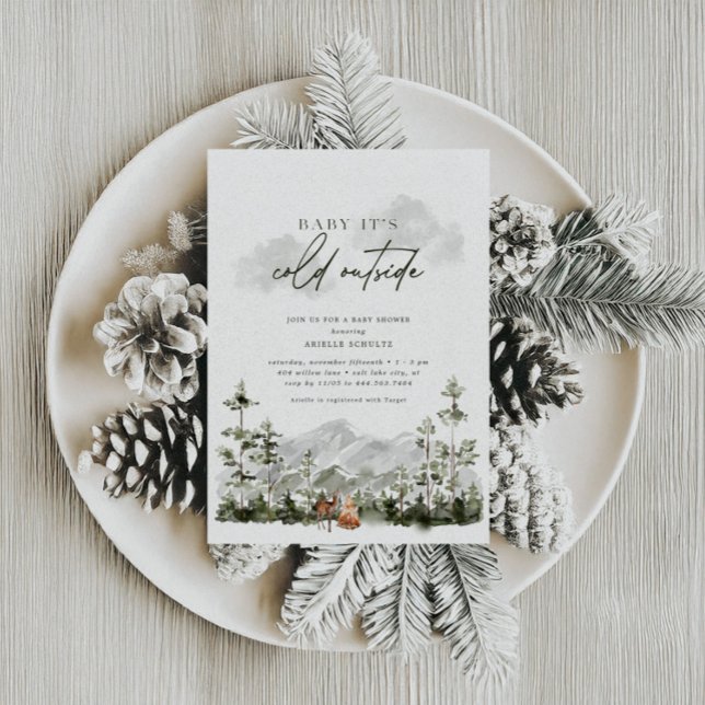 Invitación Bebé hace frío afuera | Ducha maravillosa de invie (Subido por el creador)