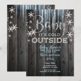 Invitación Bebé, hace frío afuera Fiesta de bebé invernal rús