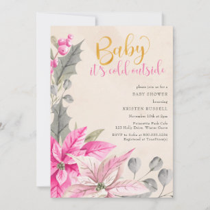 Invitación Bebé, hace frío afuera, fiesta de bebé para niña d