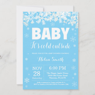Invitación Bebé hace frío afuera Fiesta de Shower de Niño de 