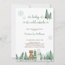Bebé hace frío afuera Lindo baby shower de inviern