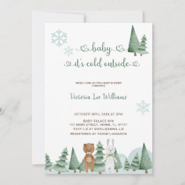 Invitación Bebé hace frío afuera Lindo baby shower de inviern