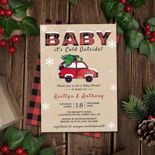Invitación Bebé hace frío afuera | NAVIDADES BABY SHOWER (Subido por el creador)