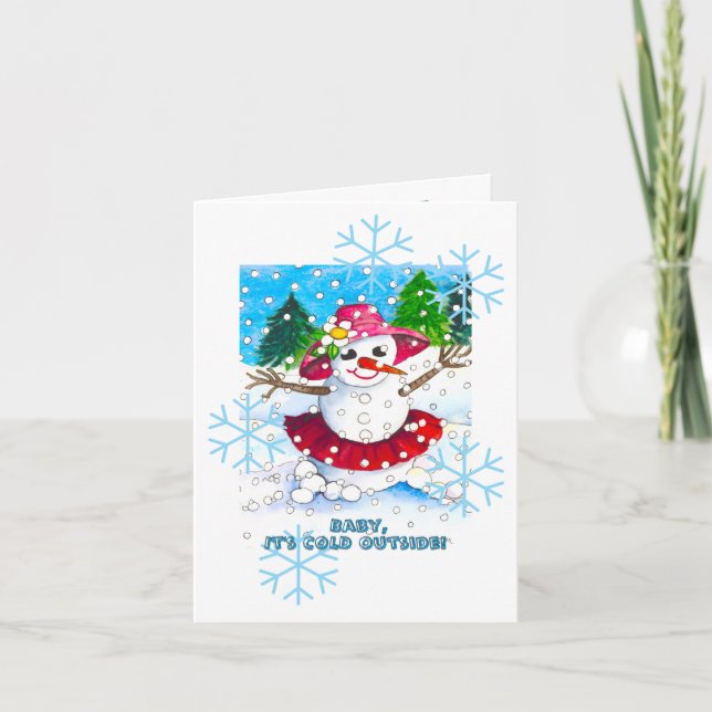 Invitación ¡Bebé, hace frío afuera! Suministros para fiestas (Anverso)