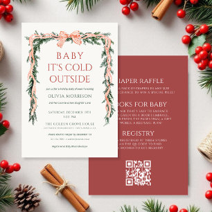 Invitación Bebé, hace frío afuera, todo en uno, baby shower