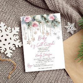 Invitación Bebé, hace frío fuera de invierno, baby ducha past