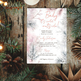 Invitación Bebé, hace frío fuera de invierno, baby ducha past