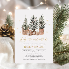 Invitación Bebé, hace frío fuera de la Baby Shower de los árb