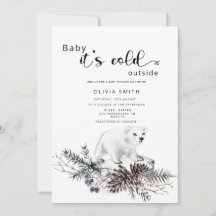 Bebé, hace frío fuera de la ducha de bebé de invie