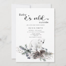 Invitación Bebé, hace frío fuera de la ducha de bebé de invie