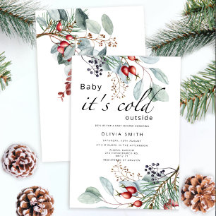 Invitación Bebé, hace frío fuera de la ducha de bebé de invie