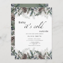 Bebé, hace frío fuera de la ducha de bebé de invie