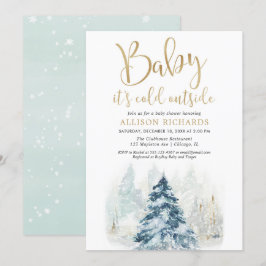 Invitación Bebé, hace frío fuera de la ducha neutra de género