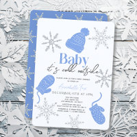 Bebé, hace frío fuera del Baby Shower de Blue Bean