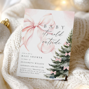 Invitación Bebé, hace frío fuera del Baby Shower de Bow