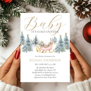 Invitación Bebé, hace frío fuera del Baby Shower de invierno