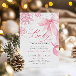 Invitación Bebé, hace frío fuera del Baby Shower de invierno