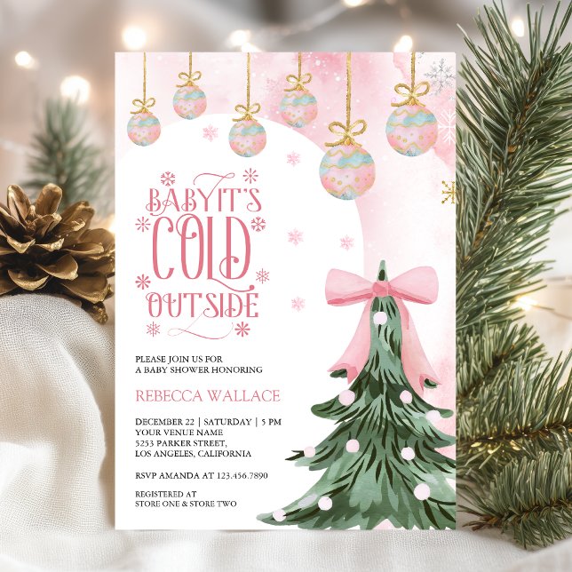 Invitación Bebé, hace frío fuera del Baby Shower de invierno  (Subido por el creador)