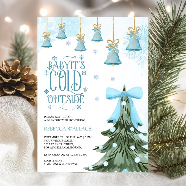Invitación Bebé, hace frío fuera del Baby Shower de invierno  (Subido por el creador)