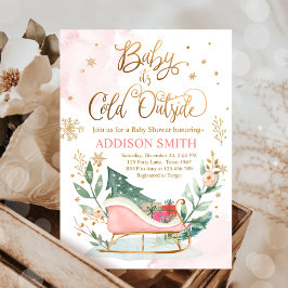 Invitación Bebé, hace frío fuera del Baby Shower de invierno