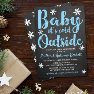 Invitación Bebé, hace frío fuera del Baby Shower de invierno 
