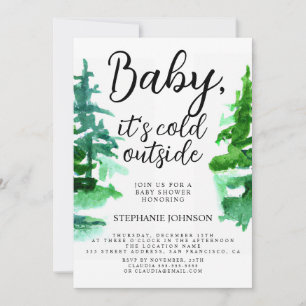 Invitación Bebé, hace frío fuera del Baby Shower de la selva 