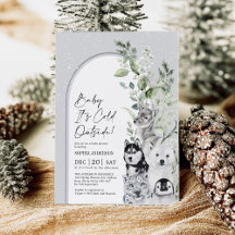 Bebé, hace frío fuera del Baby Shower de los anima