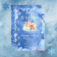 Bebé, hace frío fuera del Baby Shower de los anima
