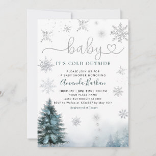 Invitación Bebé, hace frío fuera del Baby Shower de nieve de 