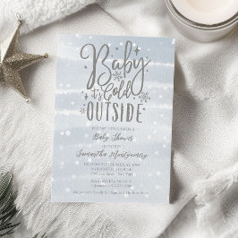 Invitación Bebé, hace frío fuera del Baby Shower de Winter Bo