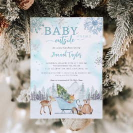 Invitación Bebé, hace frío fuera del Baby Shower de Winter Bo