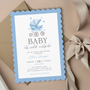 Invitación Bebé, hace frío fuera del Baby Shower de Winter Bo