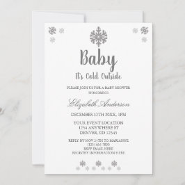 Invitación Bebé, hace frío fuera del Baby Shower invernal