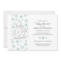 Bebé, hace frío fuera del Baby Shower invernal