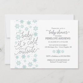 Invitación Bebé, hace frío fuera del Baby Shower invernal