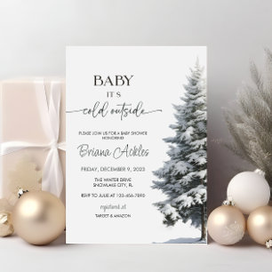 Invitación Bebé, hace frío fuera del Baby Shower invernal