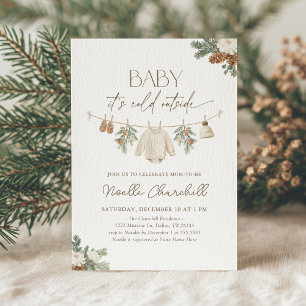Invitación Bebé, hace frío fuera del Baby Shower invernal