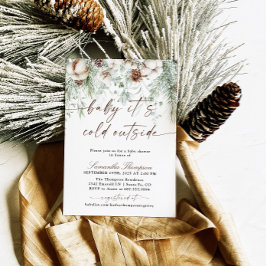 Invitación Bebé, hace frío fuera del Baby Shower invernal