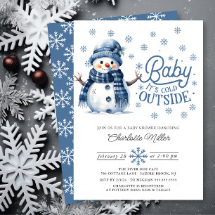 Invitación Bebé, hace frío fuera del Baby Shower invernal