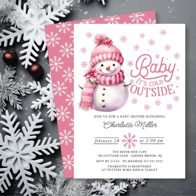 Invitación Bebé, hace frío fuera del Baby Shower invernal (Subido por el creador)