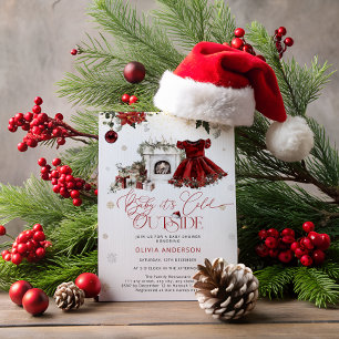 Invitación Bebé, hace frío fuera del Baby Shower moderno