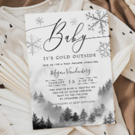 Invitación Bebé, hace frío fuera del Baby Shower neutral de g