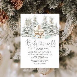 Invitación Bebé, hace frío fuera del Baby Shower neutral de g