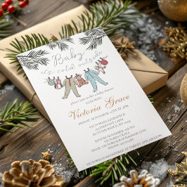 Invitación Bebé, hace frío fuera del Baby Shower neutral de g