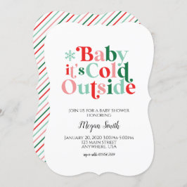 Invitación Bebé, hace frío fuera del Baby Shower retro