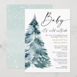 Invitación Bebé, hace frío fuera del invierno