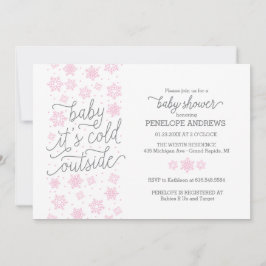 Invitación Bebé, hace frío fuera del invierno, Baby Shower ro